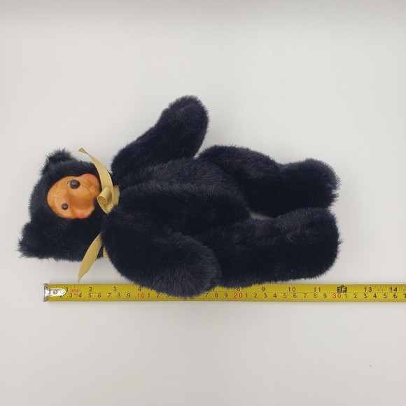Vtg Robert Raikes Collector Bear Black Jointed LE #490 Applause 1988 No. 170101 - Picture 3 of 13